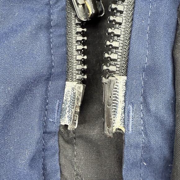 Vintage Eddie Bauer Navy Jacket Men’s XL Goose Down Coat Hooded Puffer Parka - Picture 15 of 16